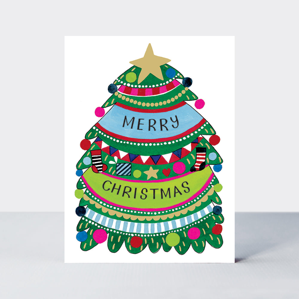 Rectangular Christmas Card Box - Santa &amp; Friends - Box of 20 Cards
