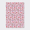 Christmas Gift Wrap Sheet - Santa & Reindeer - Pink & Red