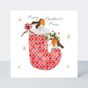Yule Log Christmas Card - Merry Christmas Mum