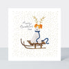 Yule Log Christmas Card - Merry Christmas Dad