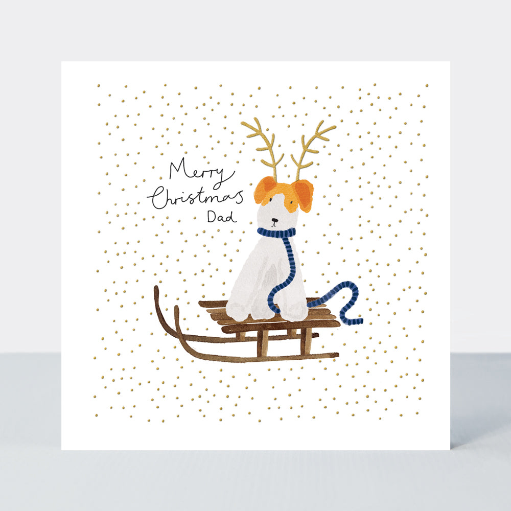 Yule Log Christmas Card - Merry Christmas Dad