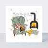 Yule Log Christmas Card - Merry Christmas Grandad