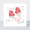 Yule Log Christmas Card - Wife Merry Christmas