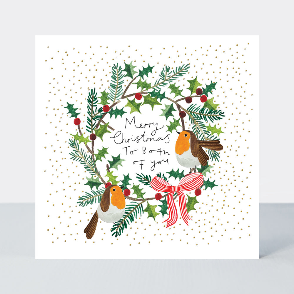 Yule Log Christmas Card - Both of You Merry Christmas
