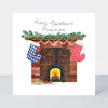 Yule Log Christmas Card - Merry Christmas Mum & Dad