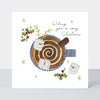 Yule Log Christmas Card - Wishing You a Cosy Christmas