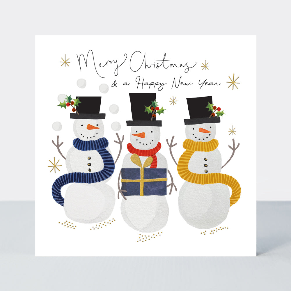 Yule Log Christmas Card - Merry Christmas &amp; Happy New Year