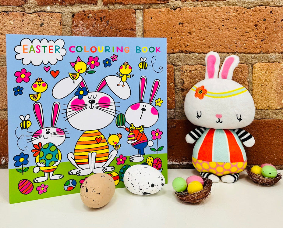 Butternut the Bunny Soft Toy and Easter Colouring Book Bundle