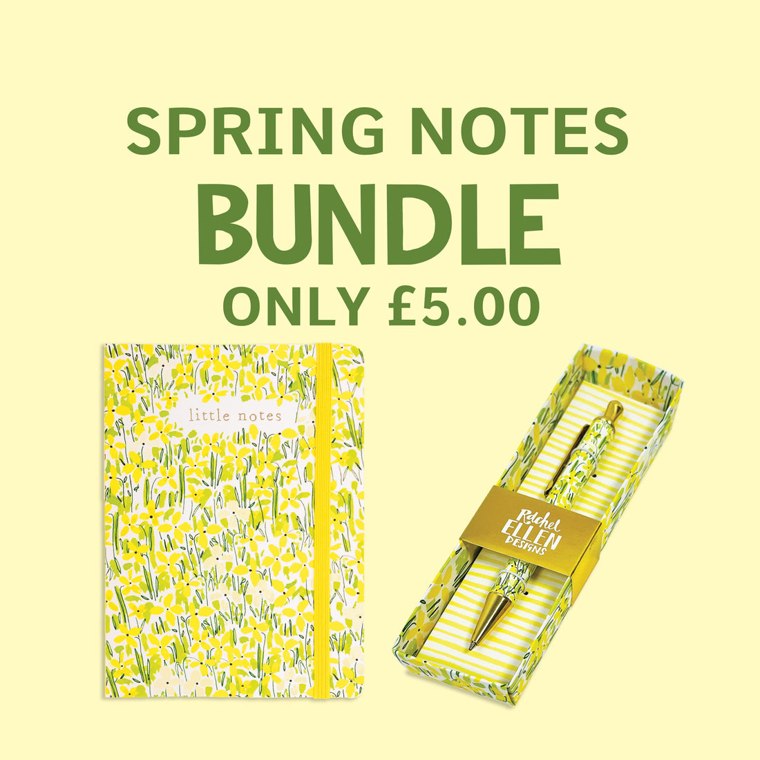 Spring Notes Bundle - A6 Notebook and Boxed Pen