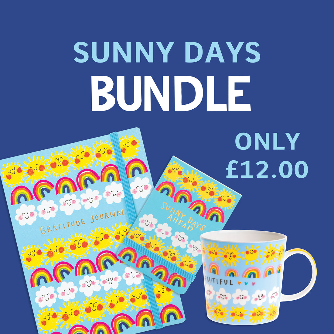 Sunny Days Bundle - Mug, Notebook and Mini Notepad