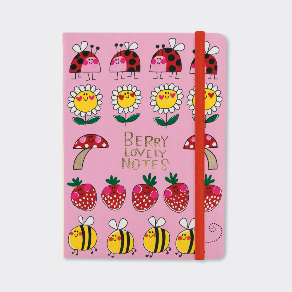 A6 Perfect Bound Notebook - Berry Lovely Notes