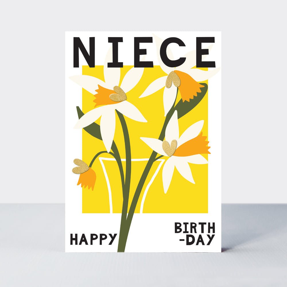 Belle - Niece Birthday Yellow Daffodils - Birthday Card