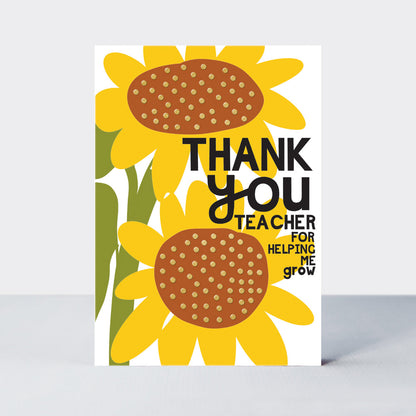 Belle - Thank You Teacher For Helping Me Grow Card