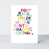 Checkmate - Auntie Birthday Floral Words  - Birthday Card