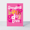 Checkmate - Sending Birthday Love Pink Hearts  - Birthday Card