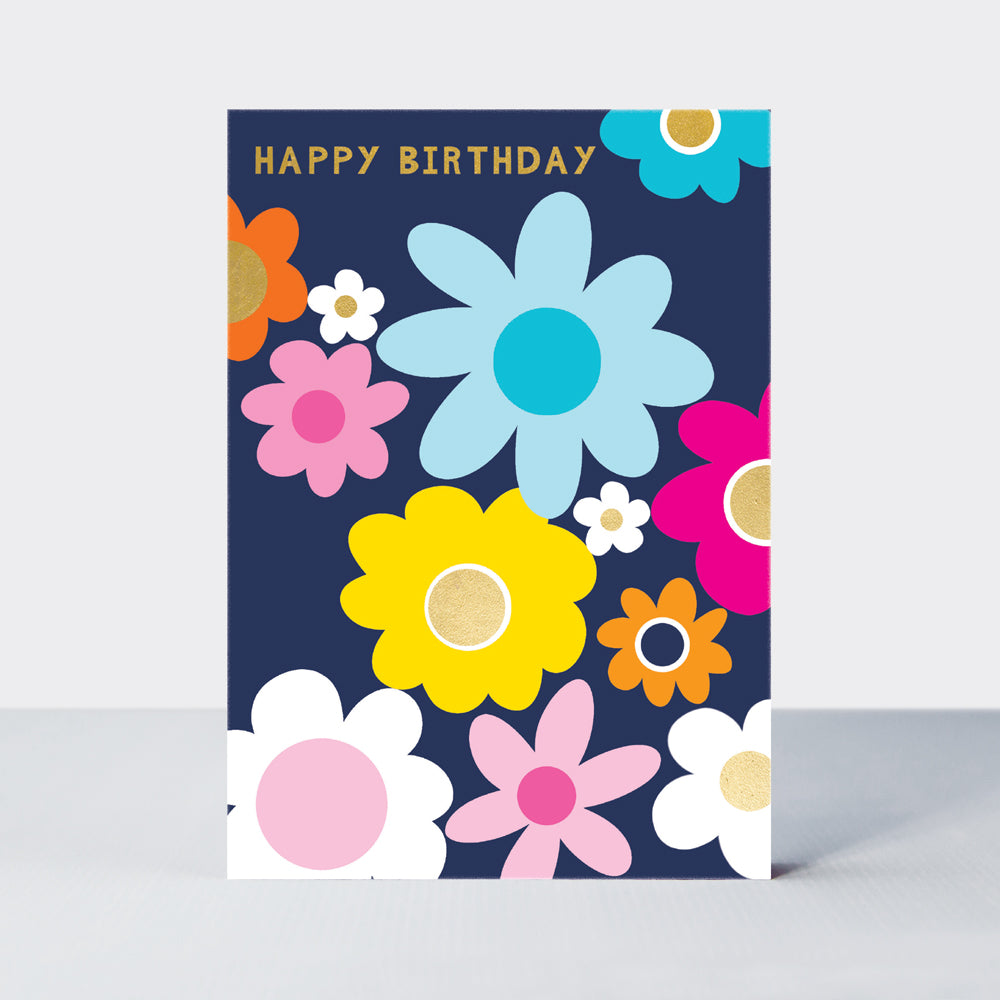 Checkmate - Happy Birthday Florals  - Birthday Card