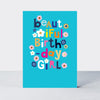 Checkmate - Beautiful Birthday Girl Floral Blue  - Birthday Card