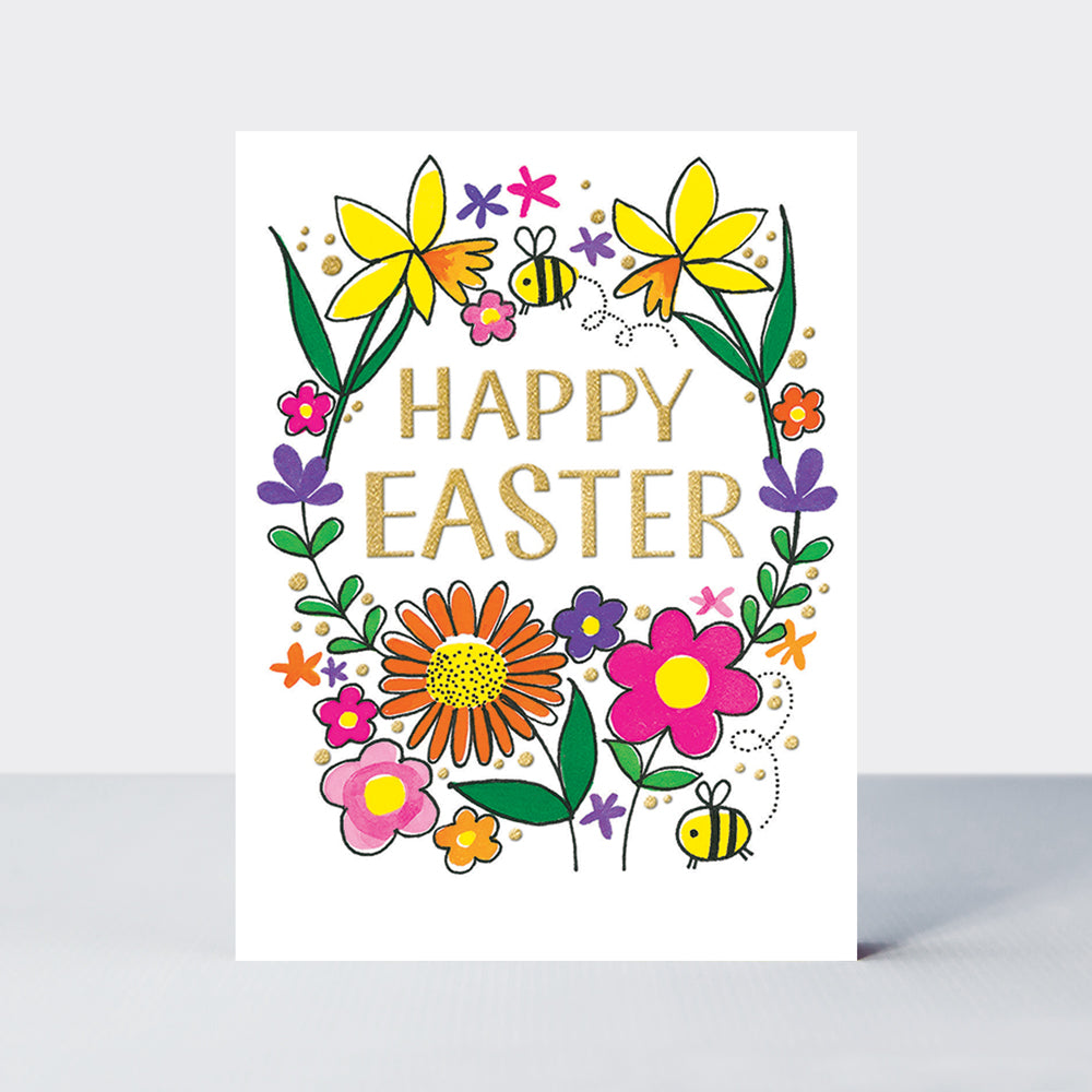 Easter pack of 10 Notecards - Happy Easter/Flowers