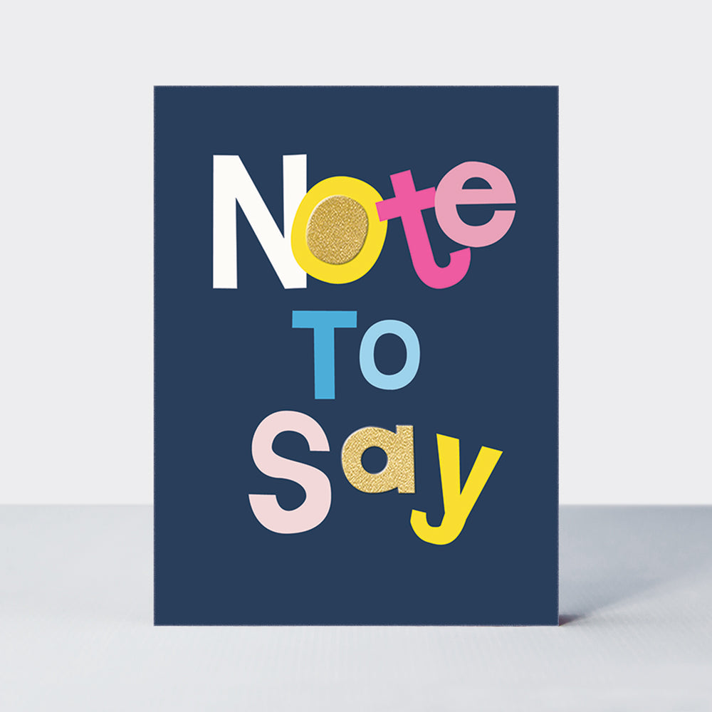 Foiled Pack of notecards - Note to say - wordy