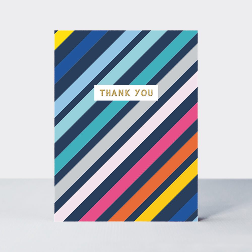Foiled Pack of notecards - Thank You Stripes