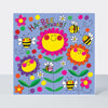 Jigsaw card - Ha-Bee Birthday - Bees & Flowers  - Birthday Card