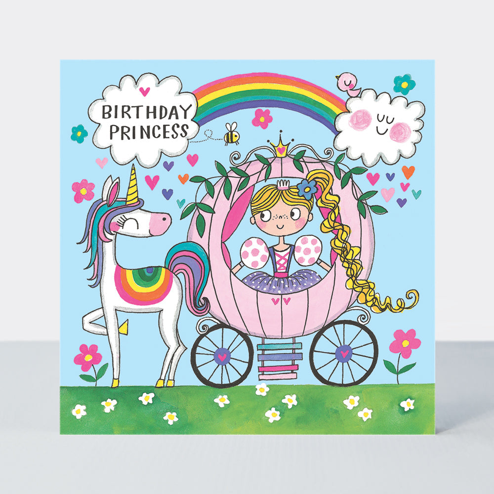 Jigsaw Card - Birthday Princess in Carriage