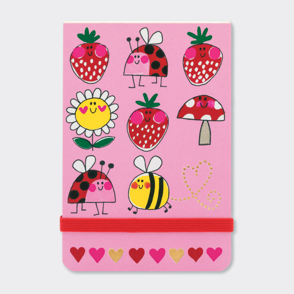 A7 Mini Notepads - Bugs &amp; Strawberries