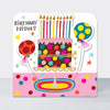 Side by Side - Birthday Wishes Cake & Balloons  - Birthday Card