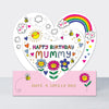 Side by Side - Happy Birthday Mummy Hearts & Flowers  - Birthday Card